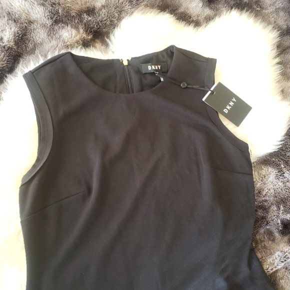 DKNY Little Black Dress NWT! Size 6 Sheath dress with cutout details. - Picture 8 of 16